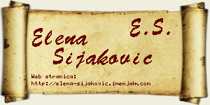 Elena Šijaković vizit kartica